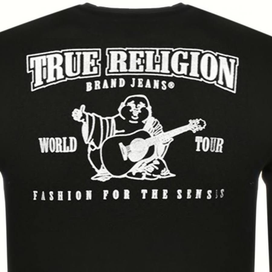 Alternative Image for ProductTrue Religion Crew Neck Logo T Shirt Black3